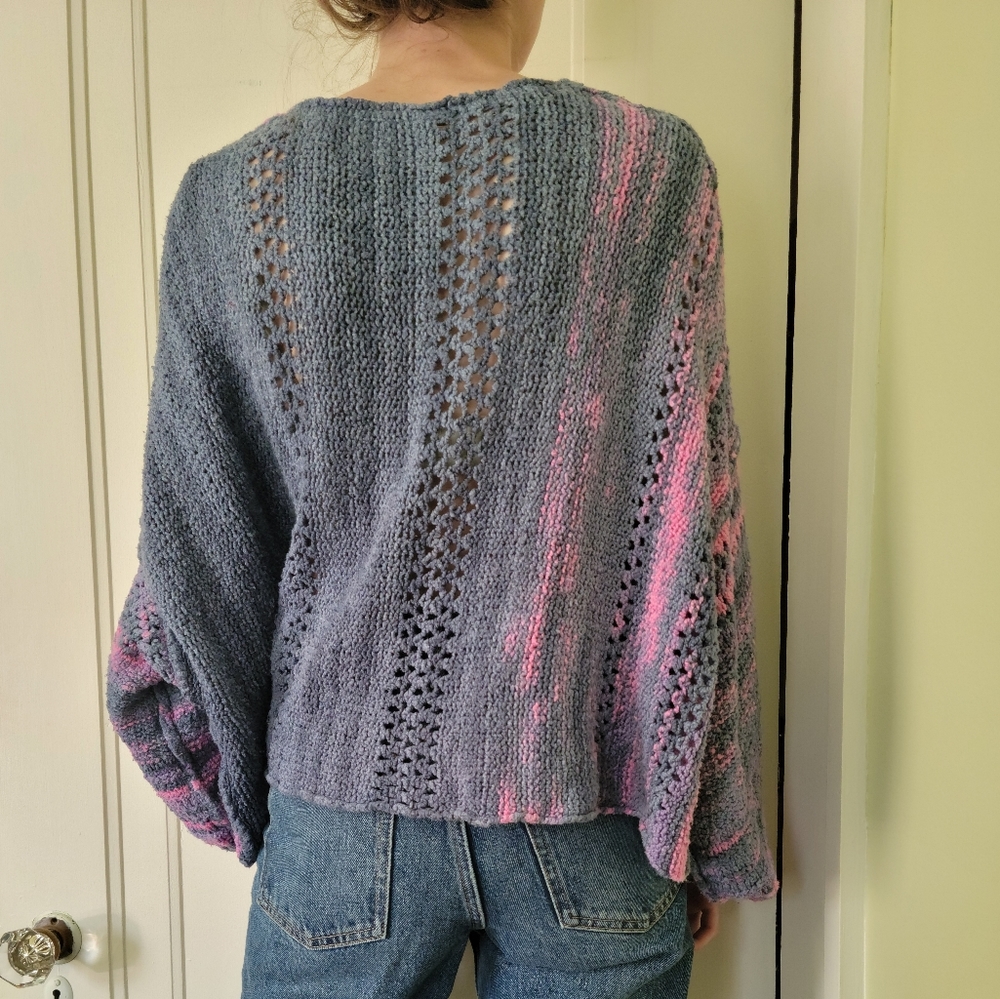 Free People Amethyst Sweater in Blue Combo (XS) - Picture 2 of 8